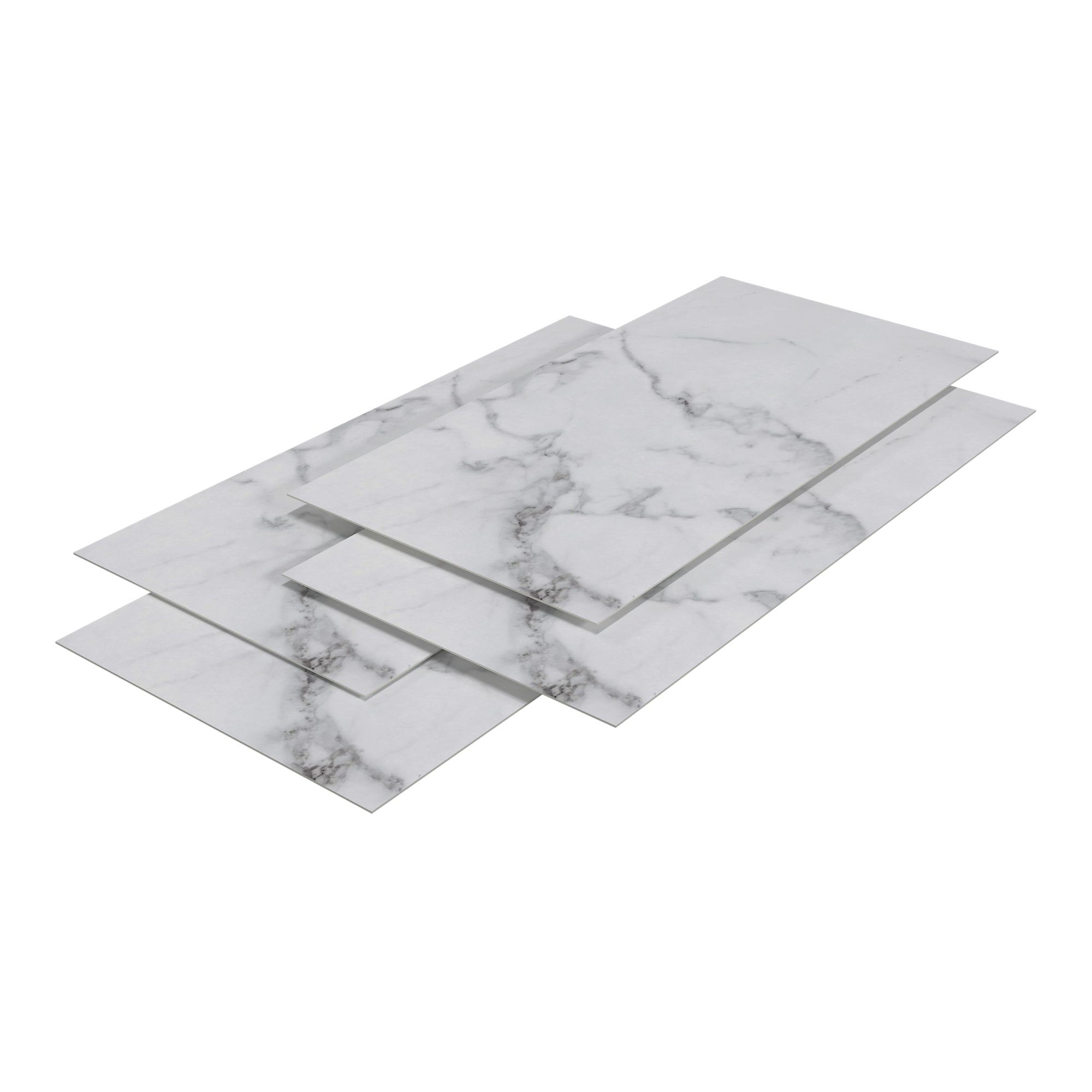 Set Bladel di 8 Pannelli Decorativi in PVC per Parete - Effetto Marmo White Marble [neu.haus]