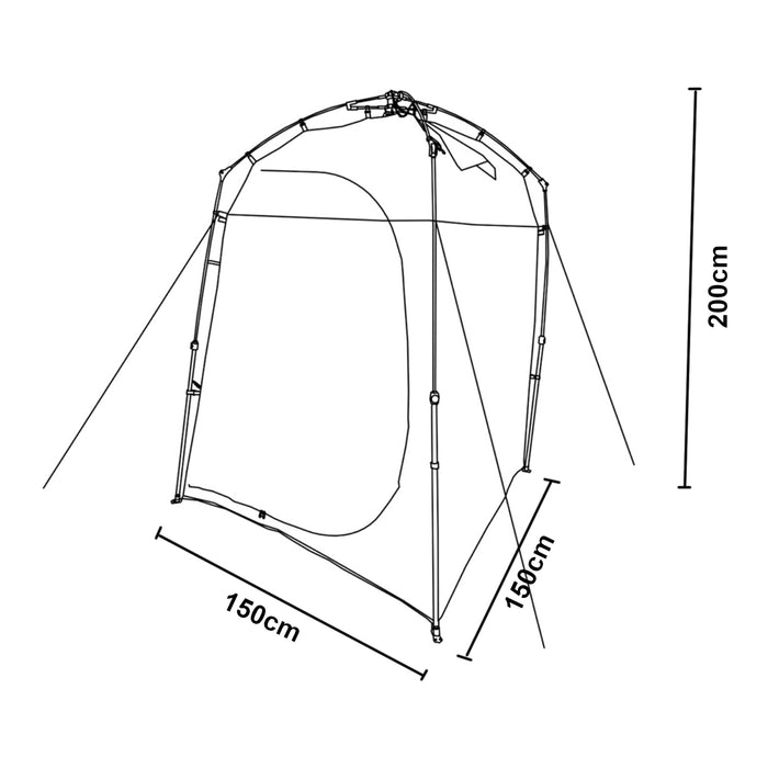 Tenda da Doccia Ayas per Campeggio - Verde / Grigio pro.tec