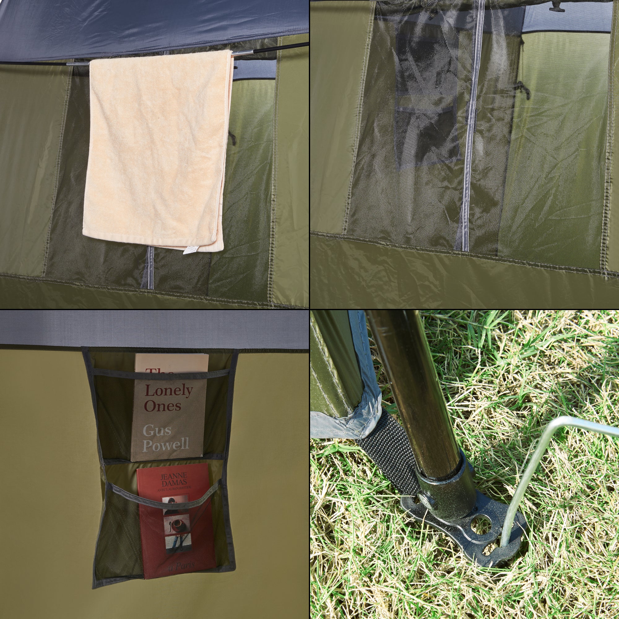 Tenda da Doccia Ayas per Campeggio - Verde / Grigio pro.tec