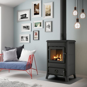 Stufa a legna ad irraggiamento in stile retrò oscar palazzetti