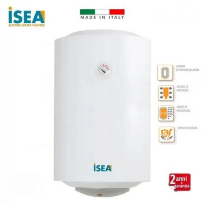 Scaldabagno elettrico isea jazz verticale garanzia 2 anni classe energetica c *** capacità  80 litri, confezione 1