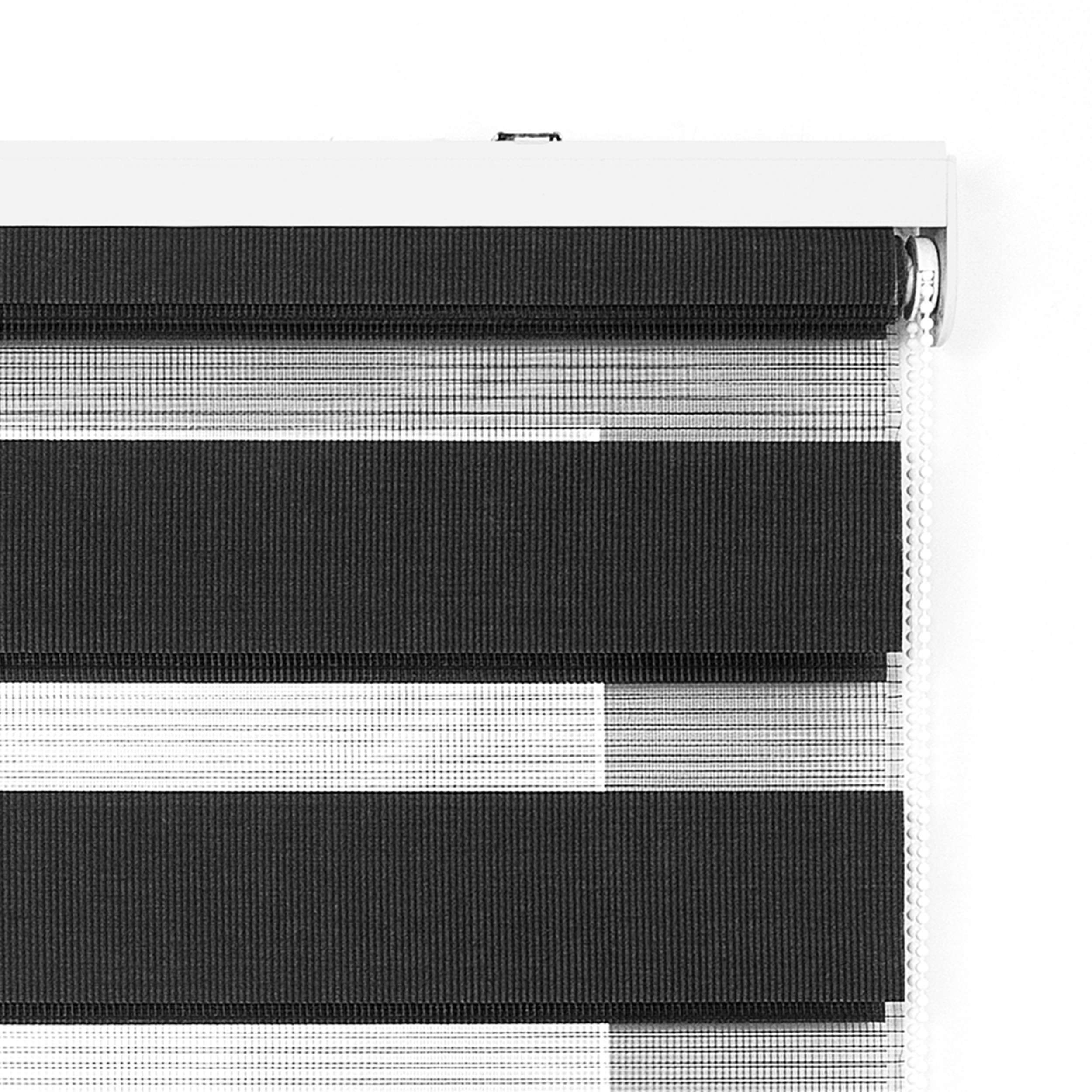 Tenda a Rullo giorno / notte Avvolgibile Con Doppio telo Grigio 80x180 cm