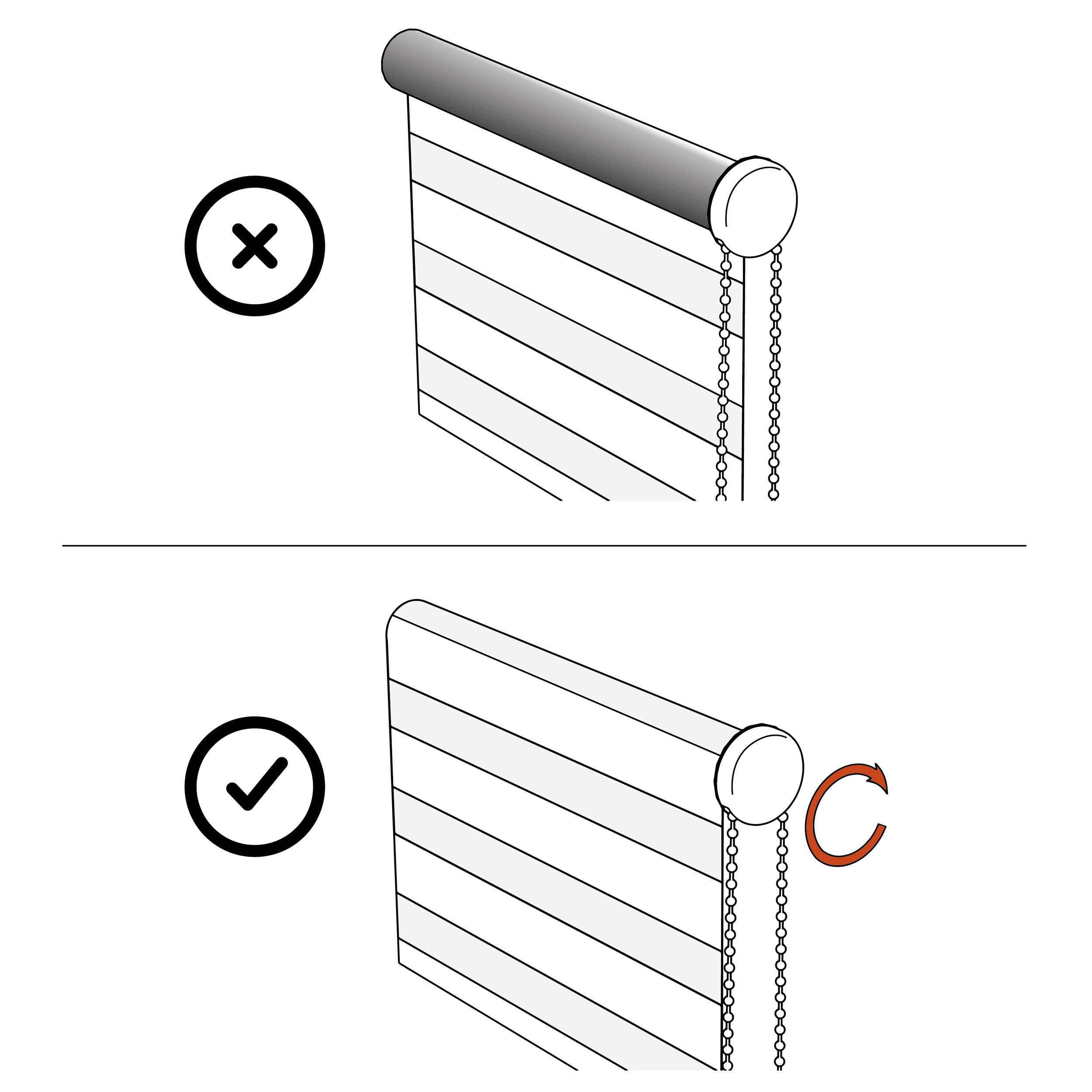 Tenda a Rullo giorno / notte Avvolgibile Con Doppio telo Grigio 80x180 cm