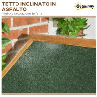 Capanno da Giardino Porta Attrezzi in Legno Impermeabile, 77x54.2x179 cm Giallo