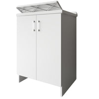 Lavatoio nobilitato vasca resina asse lavaggio 45x50x85 cm doppia anta 7002ak *** tinta bianco, confezione 1