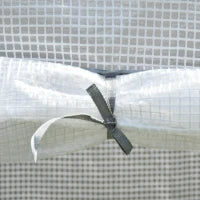 Serra da giardino, serra da balcone, telo rinforzato in PE, telaio in acciaio, porta a scomparsa, 100 x 50 x 150 cm bianco