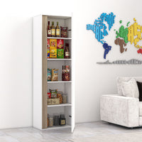 Armadio 1 anta Joy dispensa cucina multiuso lavanderia spogliatoio 60x35x176H con ripiani