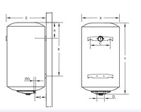 Scaldabagno Elettrico ISEA Swing Plus 120/5 HO Attacco a Sinistra