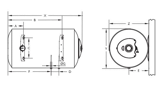 Scaldabagno Elettrico ISEA Swing Plus 150/5 HO Attacco a Sinistra