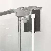 Acquario in Vetro con Luci LED da 20L, Filtro e Pompa d'Acqua, 38x26x27 cm, Bianco