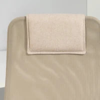 Sedia da Ufficio Ergonomica Girevole con Reclinazione, Altezza Regolabile e Ruote, 58x61x115-125cm, Beige