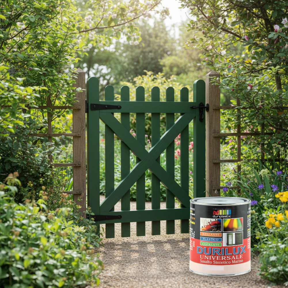 Durilux smalto sintetico marino lucido per legno e ferro bosco 524 ral 6005 *** formato 0,375 l, confezione 1