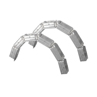 Set guide profilo in lamiera zincata per strutture curve e design innovativo *** pezzi 2, misure 29 x 29 x 29 mm, con...