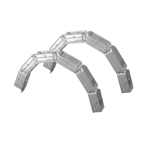 Set guide profilo in lamiera zincata per strutture curve e design innovativo *** pezzi 2, misure 29 x 29 x 29 mm, con...