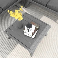 Set da Giardino ad Angolo e Convertibile, 4 Pezzi con 2 Divani, 1 Poltrona d'Angolo e 1 Tavolino, Grigio