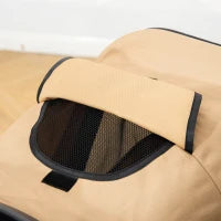 Passeggino per Cani Taglia Piccola e Mini Pieghevole con Cestino e Portabicchiere, 75x46x94 cm, Caffè