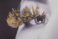 Stampa Su Tela Con Applicazioni Lady Dark Cm 80X2,8X80