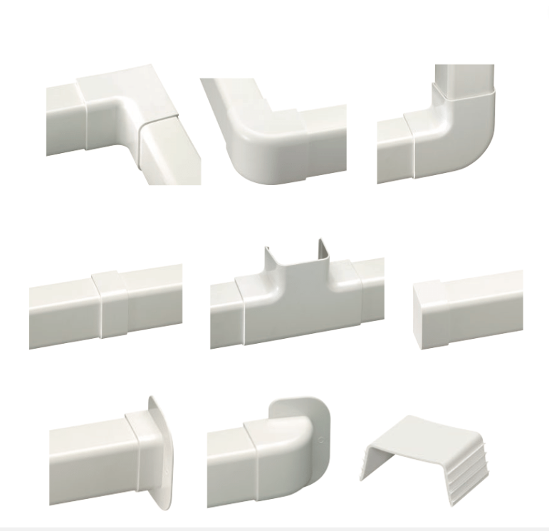 Canale bianco portacavi pvc condizionamento 60x45mm barra 2 metri