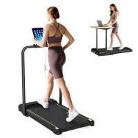 Tapis roulant Pieghevole 2 in 1 con Display LED e Telecomando, Nero