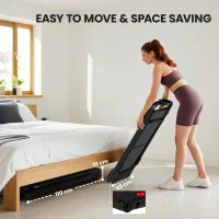 Tapis roulant Pieghevole 2 in 1 con Display LED e Telecomando, Nero