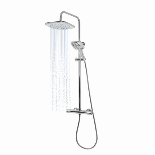 Colonna doccia attrezzata slot mix quadra ottone cromato 2 funzioni *** confezione 1