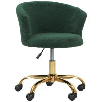 Sedia da ufficio, poltrona da ufficio ergonomica regolabile in altezza, seduta girevole, base in acciaio, verde