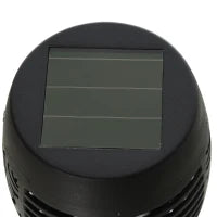 Set 4 Faretti da Esterno LED a Energia Solare con 4 Picchetti, in Plastica, Ø12x72 cm, Nero
