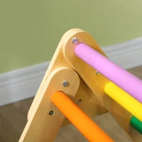 Triangolo arrampicata per bambini 3 in 1, rampa a doppia faccia per arrampicare e scivolare, carico 50 kg, 147x64,5x63 cm, multicolore