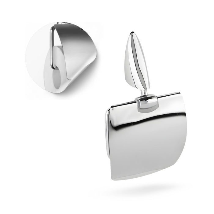 Set 9 pezzi accessori da bagno odissea acciaio cromato dal design moderno