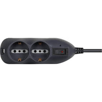 Multipresa bticino 3695gb 4 prese bipasso 10/16a grigia con cavo 1,5mt