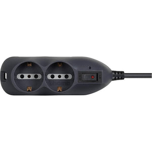 Multipresa bticino 3695gb 4 prese bipasso 10/16a grigia con cavo 1,5mt