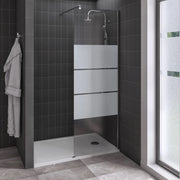 OFFERTA LIMITATA - Parete Doccia Modello Easy 70x195 cm Spessore 6 mm Walk-in Materiale Vetro Serigrafico Stampato EA-WI70-S-F - ESCLUSO PROFILO