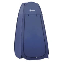 Tenda da Doccia Pop Up Impermeabile in Poliestere e Plastica, 100x100x185 cm, Blu Navy