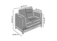 Copridivano Tinta Unita Elasticizzato Antimacchia Modello Sagomato Colore Bianco - Poltrona - Bianco