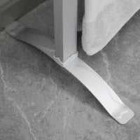 Scaldasalviette Elettrico da 140W a 6 Barre con Temperatura 45°C-55°C, in Alluminio, 69x36x90 cm, Argento