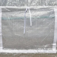 Serra per Orto 6x3x2m con 8 Finestre e Porta Avvolgibile, in Acciaio e PP, Verde