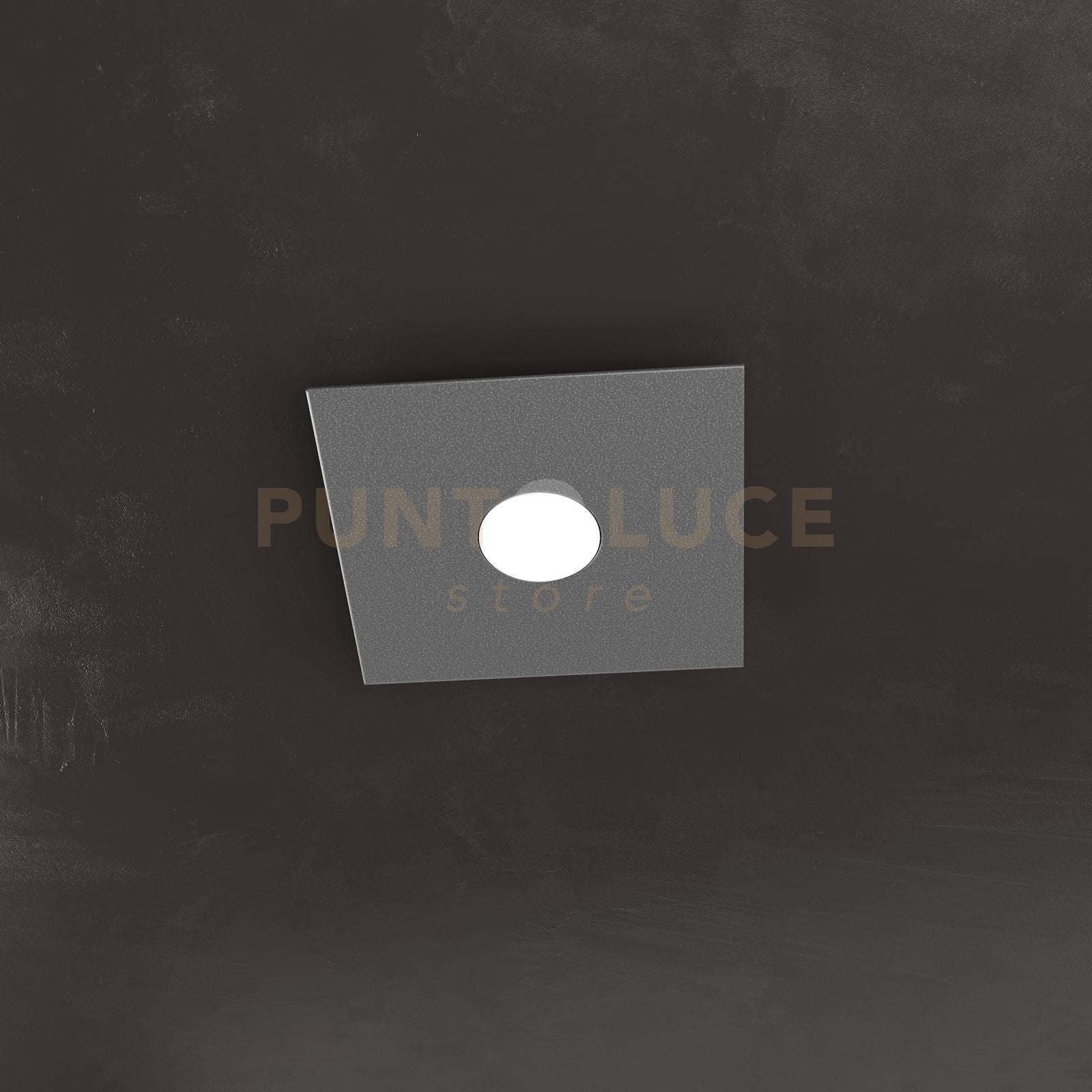 ECCENTRIC APPLIQUE-PLAFONIERA 1 LUCE GRIGIO ANTRACITE 1156-1L-GA