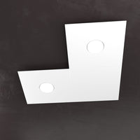 ECCENTRIC APPLIQUE-PLAFONIERA 2 LUCI + 1 DECORATIVO BIANCO 1156-2L1D-BI