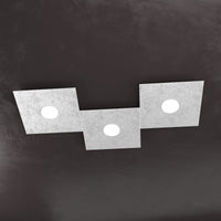 ECCENTRIC APPLIQUE-PLAFONIERA 3 LUCI FOGLIA ARGENTO 1156-3L-FA