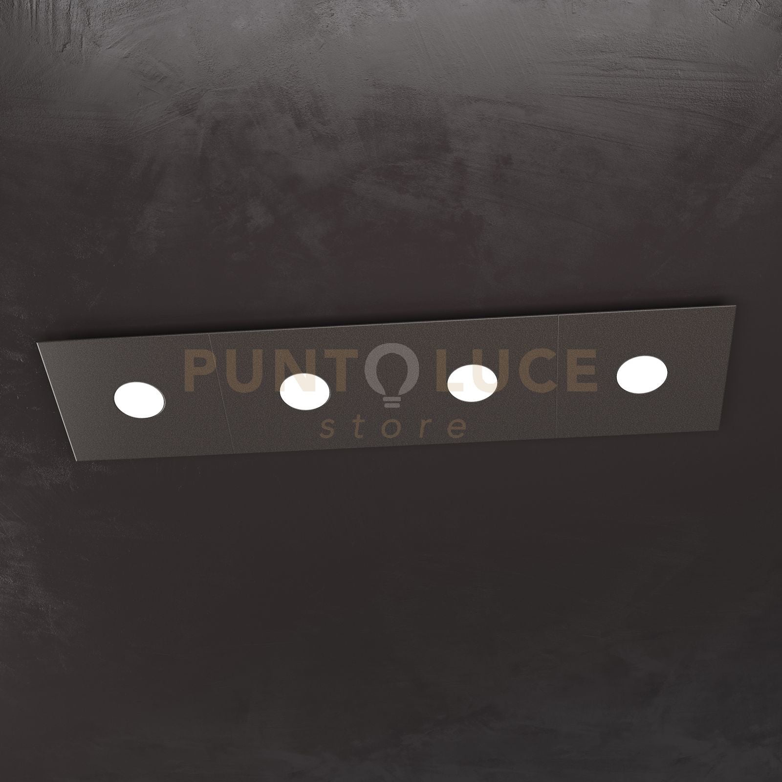 ECCENTRIC APPLIQUE-PLAFONIERA 4 LUCI MARRONE 1156-4L-MA