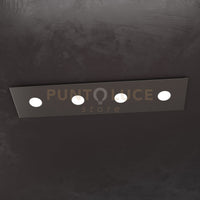 ECCENTRIC APPLIQUE-PLAFONIERA 4 LUCI MARRONE 1156-4L-MA