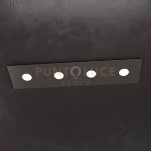 ECCENTRIC APPLIQUE-PLAFONIERA 4 LUCI MARRONE 1156-4L-MA