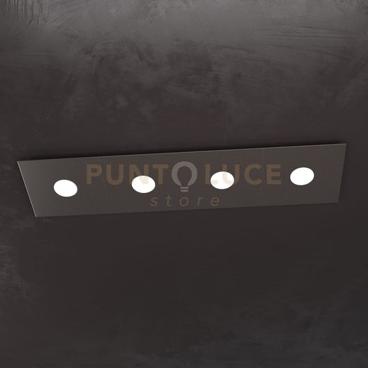 ECCENTRIC APPLIQUE-PLAFONIERA 4 LUCI MARRONE 1156-4L-MA