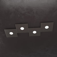 ECCENTRIC APPLIQUE-PLAFONIERA 4 LUCI MARRONE 1156-4L-MA