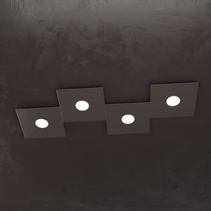 ECCENTRIC APPLIQUE-PLAFONIERA 4 LUCI MARRONE 1156-4L-MA