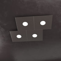 ECCENTRIC APPLIQUE-PLAFONIERA 4 LUCI MARRONE 1156-4L-MA