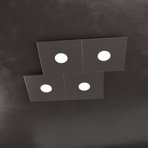 ECCENTRIC APPLIQUE-PLAFONIERA 4 LUCI MARRONE 1156-4L-MA