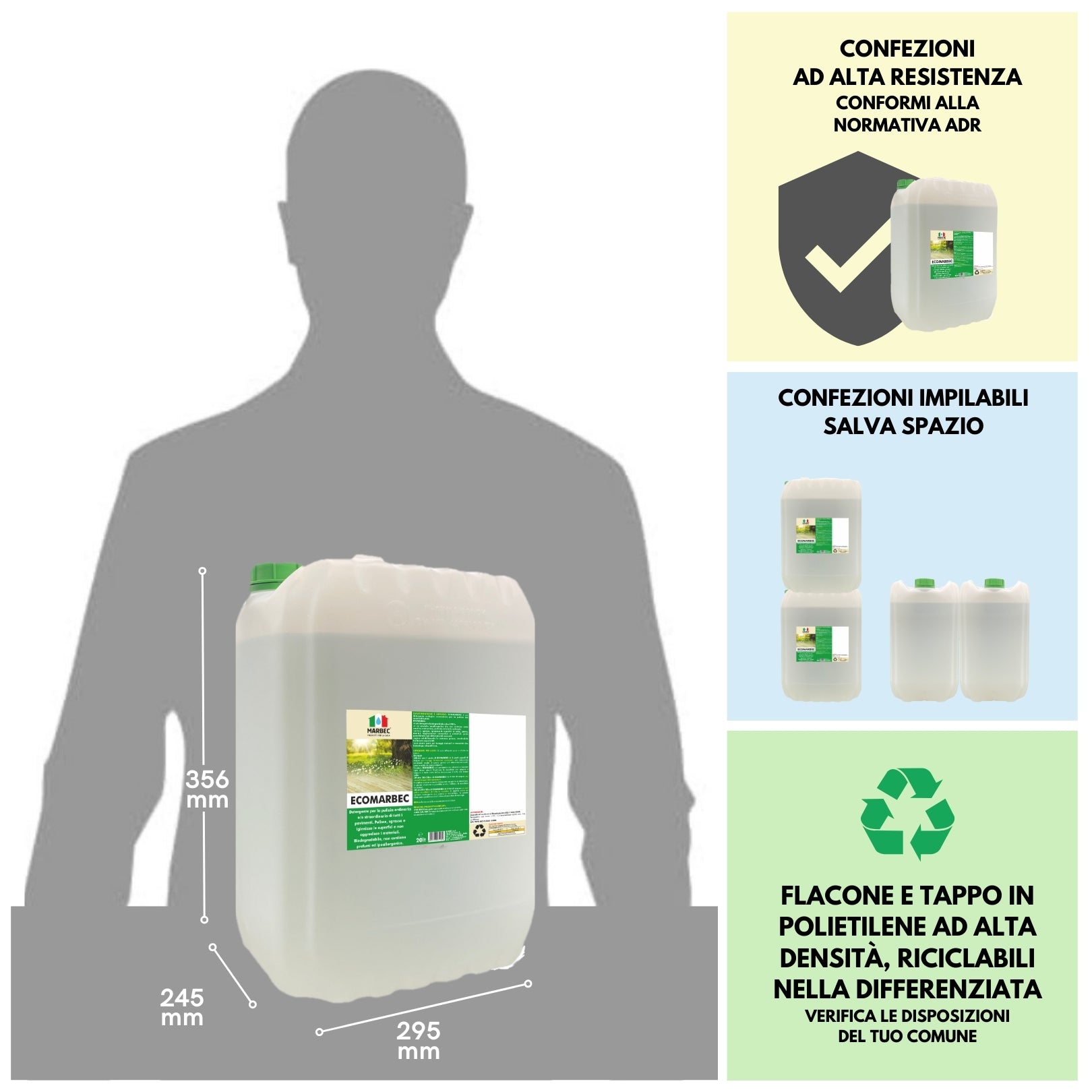 Detergente per pavimenti ECOMARBEC   20LT