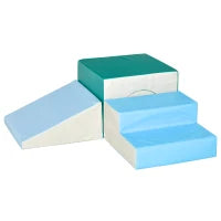 Set 4 Blocchi di Costruzioni Morbidi per Bambini da 1-3 Anni Modulabile, Multicolore