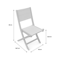 Set di 2 sedie da giardino pieghevoli in legno, grigio bruno